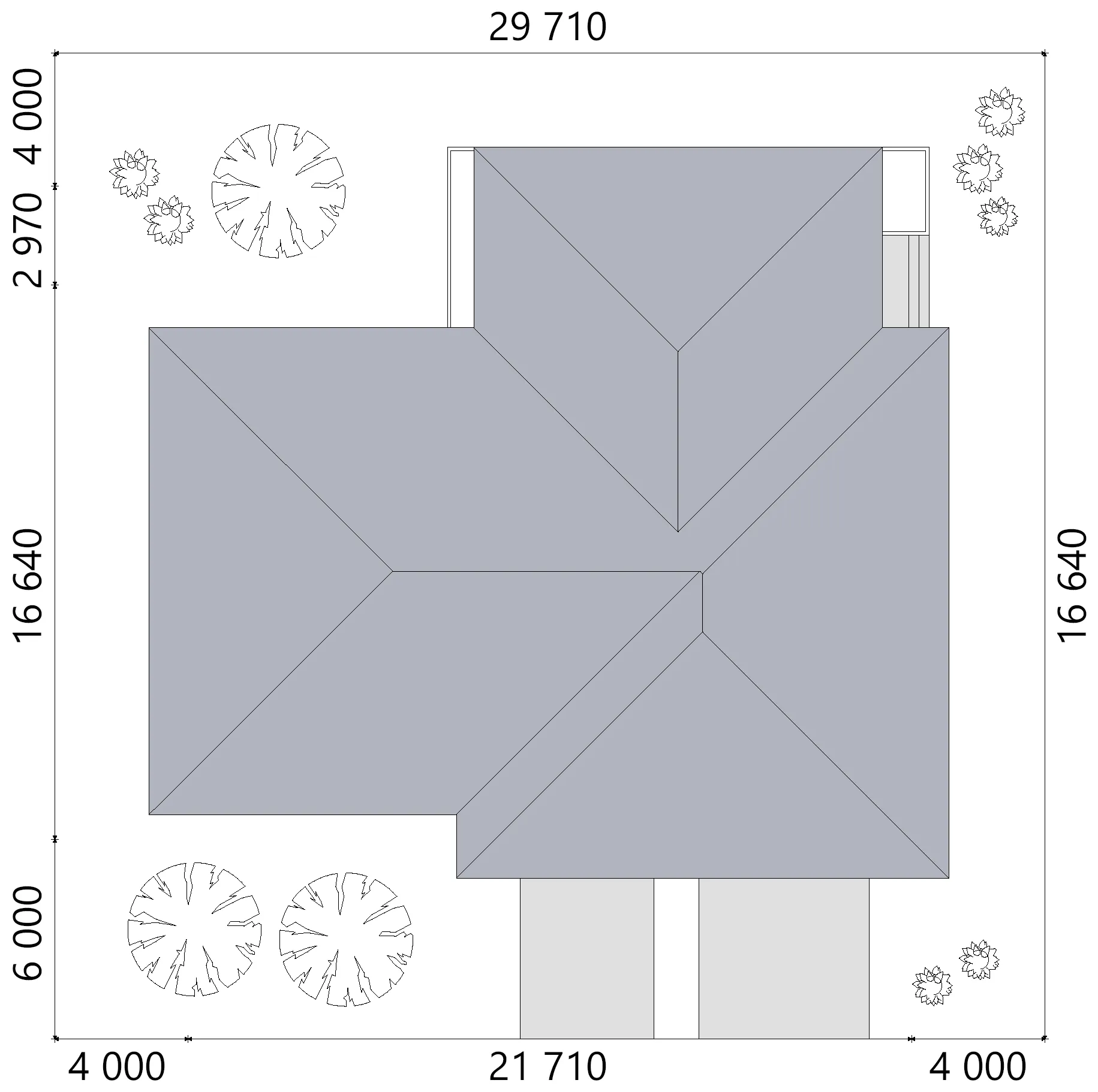 Proiect de casa parter 260 m²: 3 Dormitoare, 3 Bai, Bucatarie deschisa, Garaj