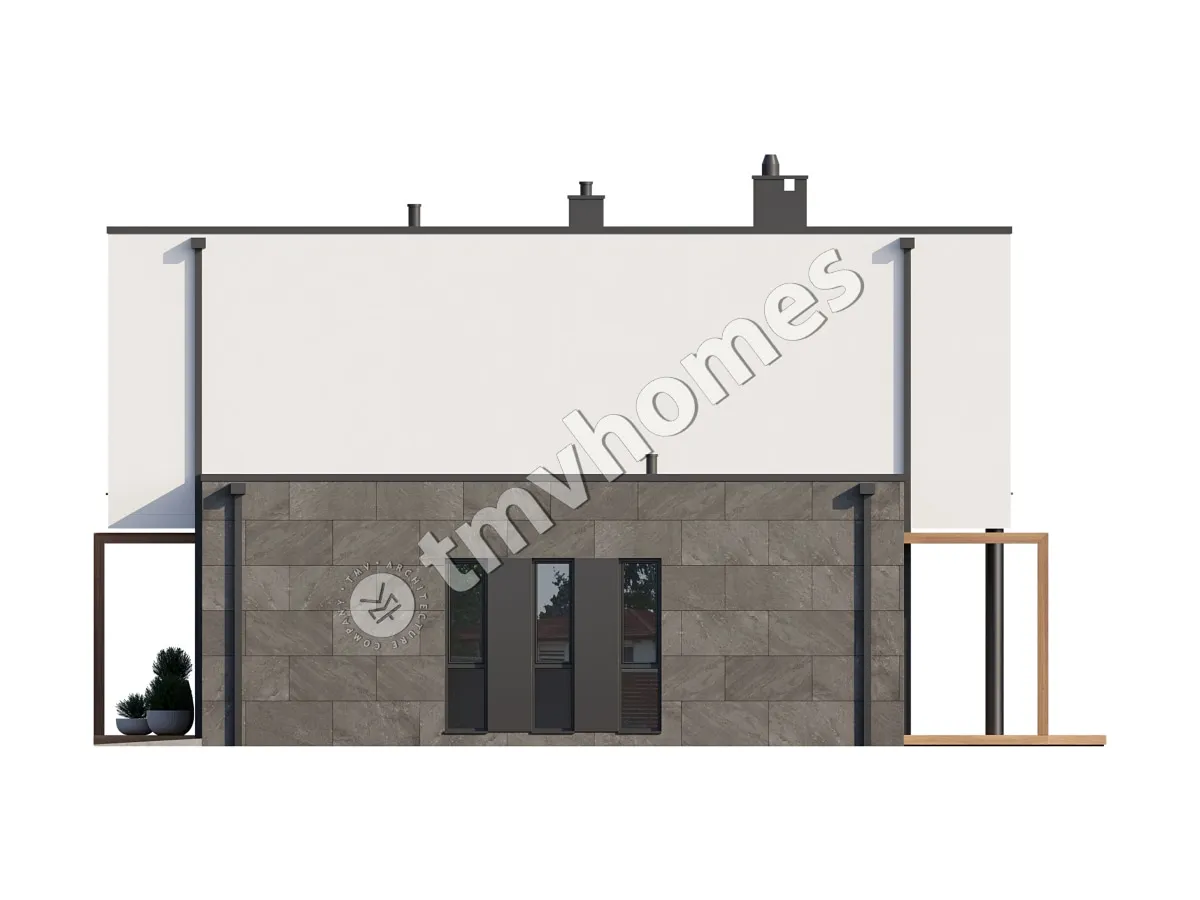 Proiect de casa cu etaj 175 m²: 3 Dormitoare, 3 Bai, Garaj