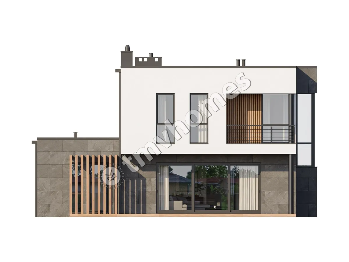 Proiect de casa cu etaj 175 m²: 3 Dormitoare, 3 Bai, Garaj