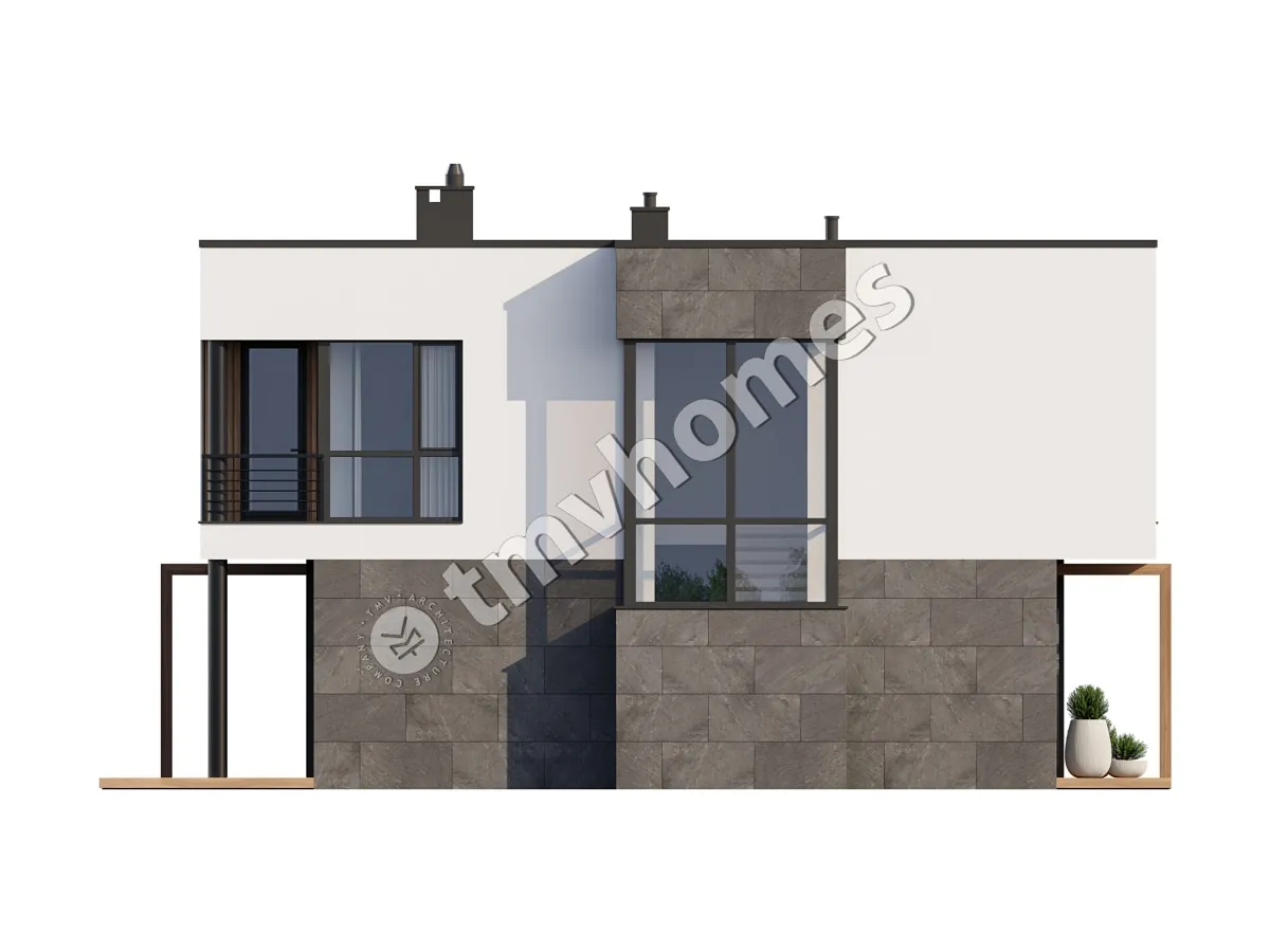Proiect de casa cu etaj 175 m²: 3 Dormitoare, 3 Bai, Garaj