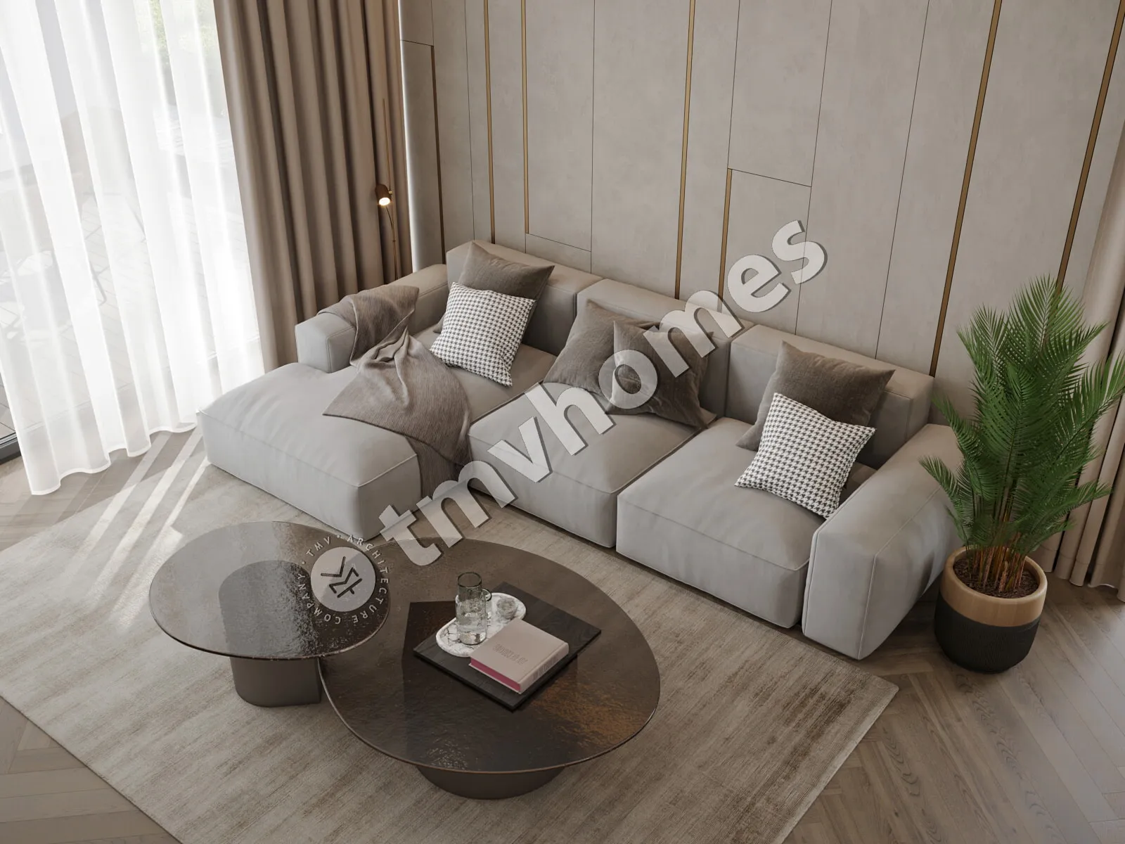 Proiect de casa parter 155 m²: 3 Dormitoare, 2 Bai, Bucatarie deschisa, fara Garaj