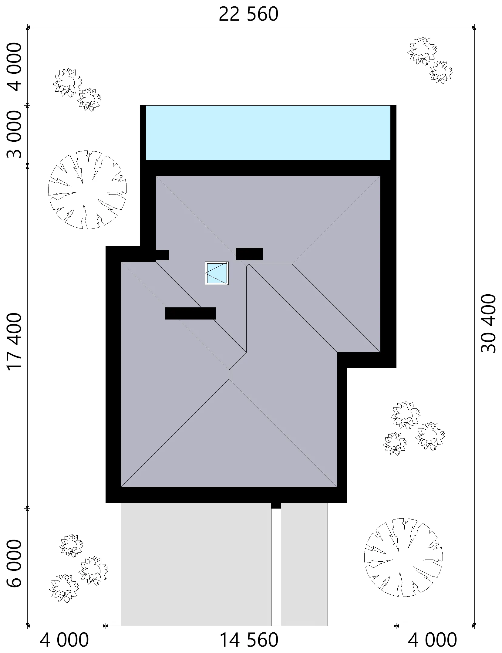 Proiect de casa cu etaj 337 m²: 4 Dormitoare, Birou, 3 Bai, Bucatarie deschisa, Garaj