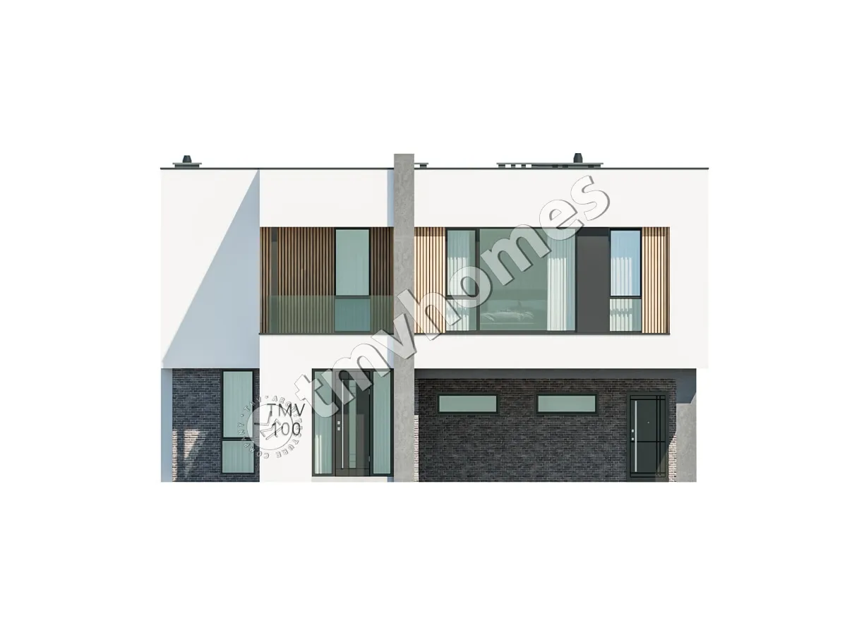 Proiect de casa cu etaj 252 m²: 3 Dormitoare, Birou, 3 Bai, Bucatarie deschisa, fara Garaj