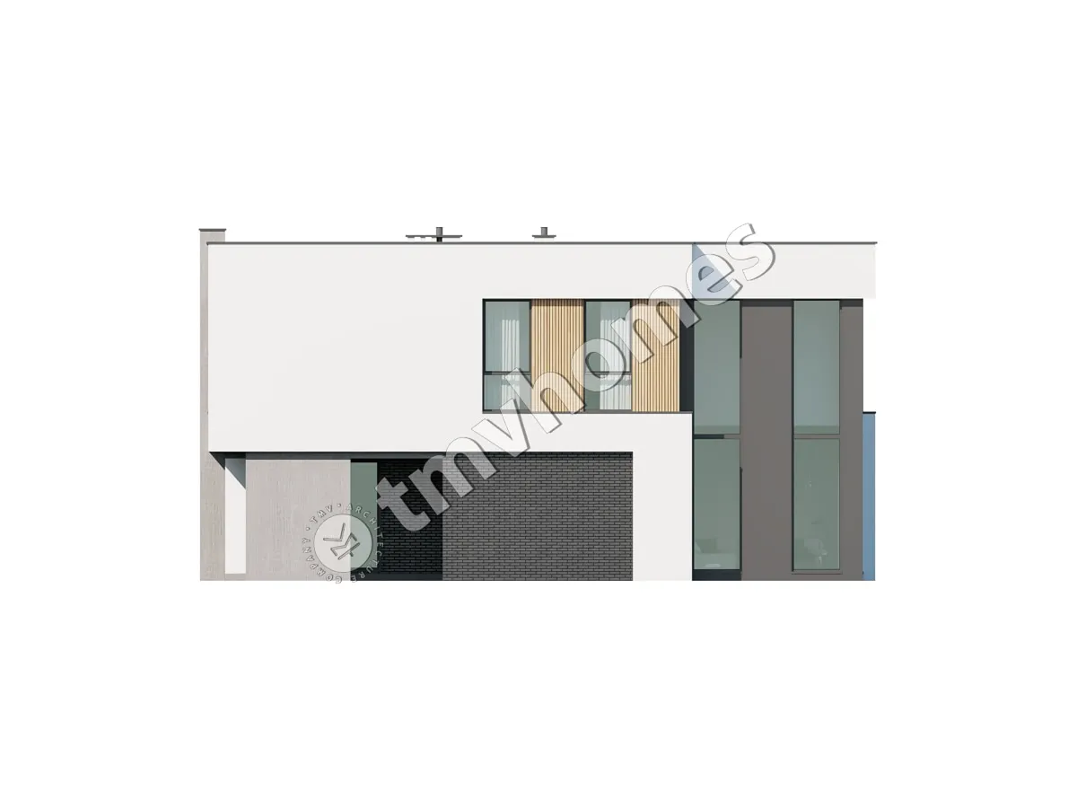 Proiect de casa cu etaj 363 m²: 5 Dormitoare, 4 Bai, Bucatarie deschisa, fara Garaj