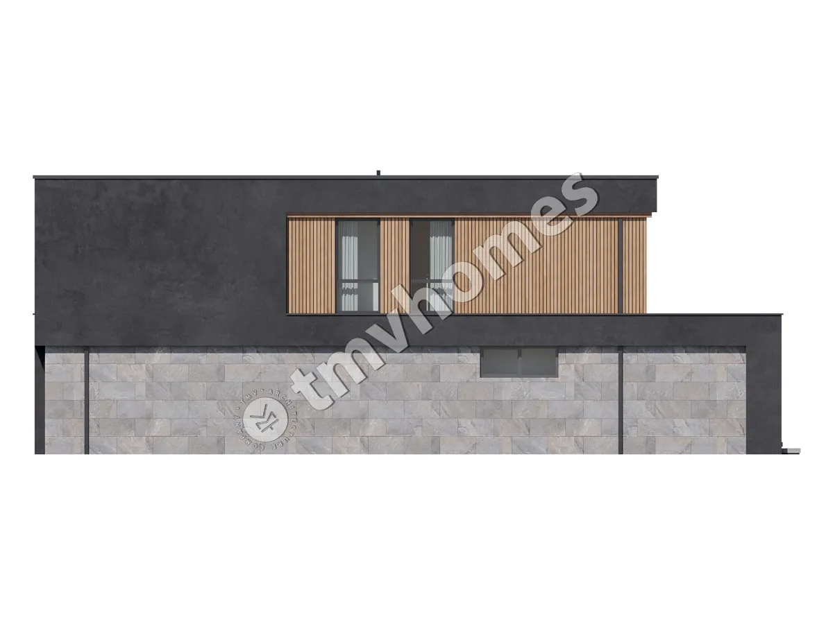 Proiect de casa cu etaj 331 m²: 3 Dormitoare, Birou, 3 Bai, Bucatarie deschisa, Garaj