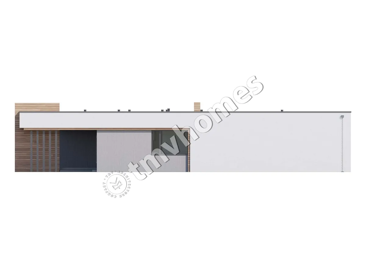 Proiect de casa parter 243 m²: 4 Dormitoare, 5 Bai, Bucatarie deschisa, fara Garaj