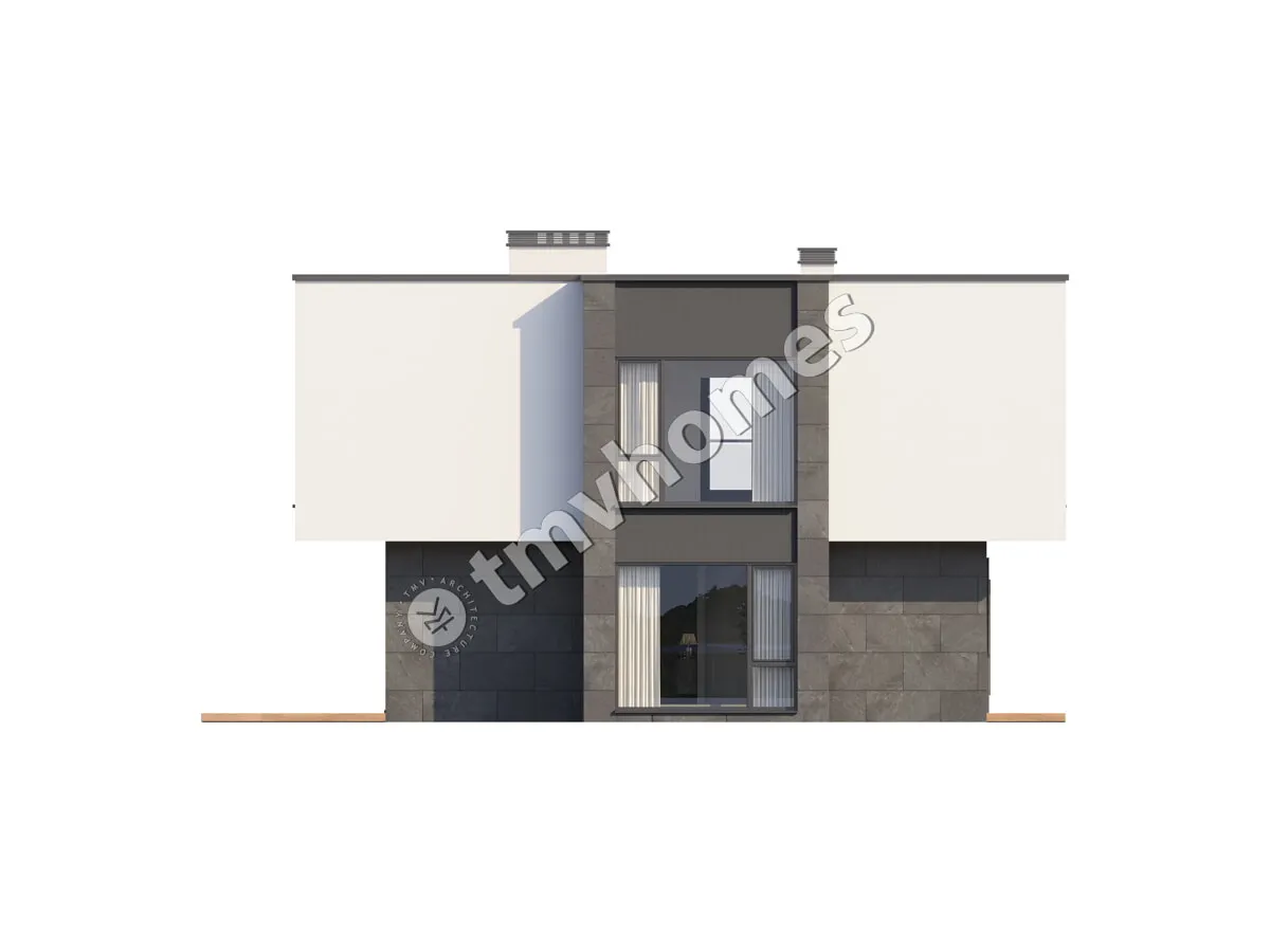 Proiect de casa cu etaj 206 m²: 3 Dormitoare, 3 Bai, Bucatarie deschisa, Garaj