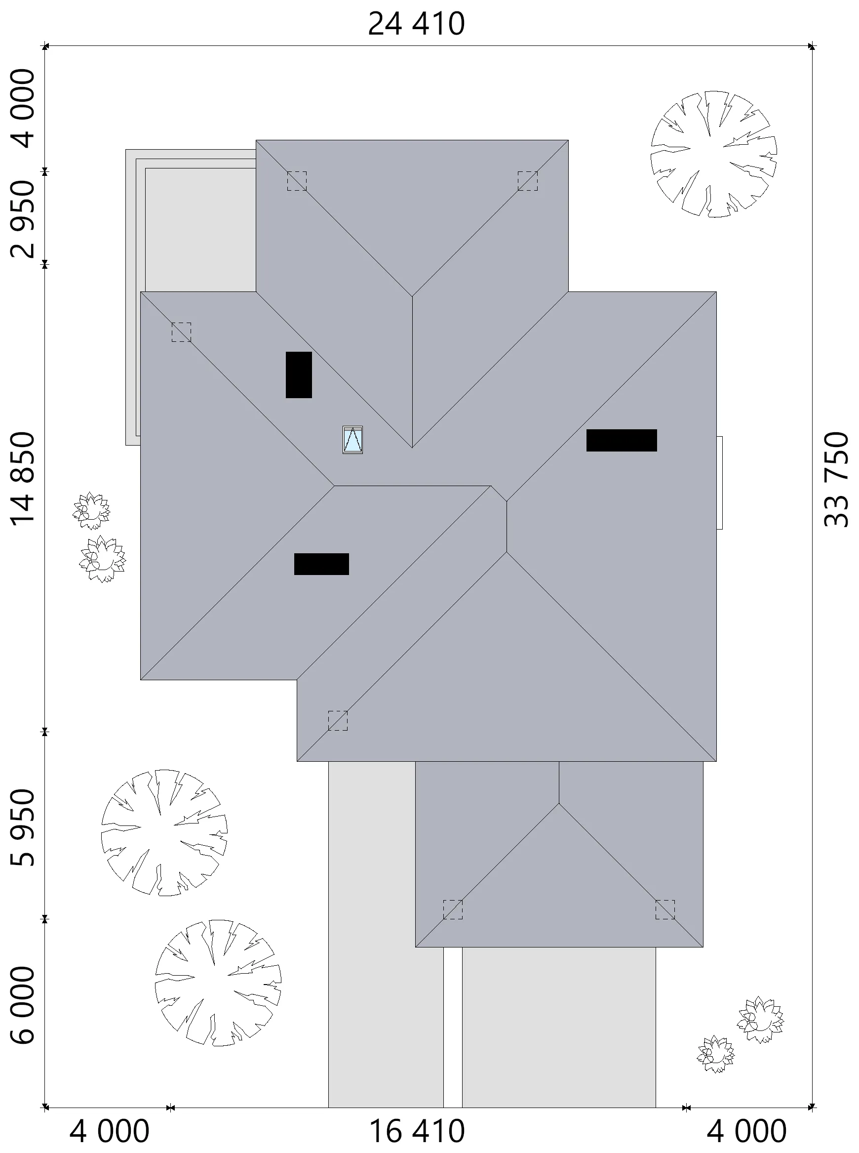 Proiect de casa cu etaj 353 m²: 4 Dormitoare, Birou, 3 Bai, fara Garaj