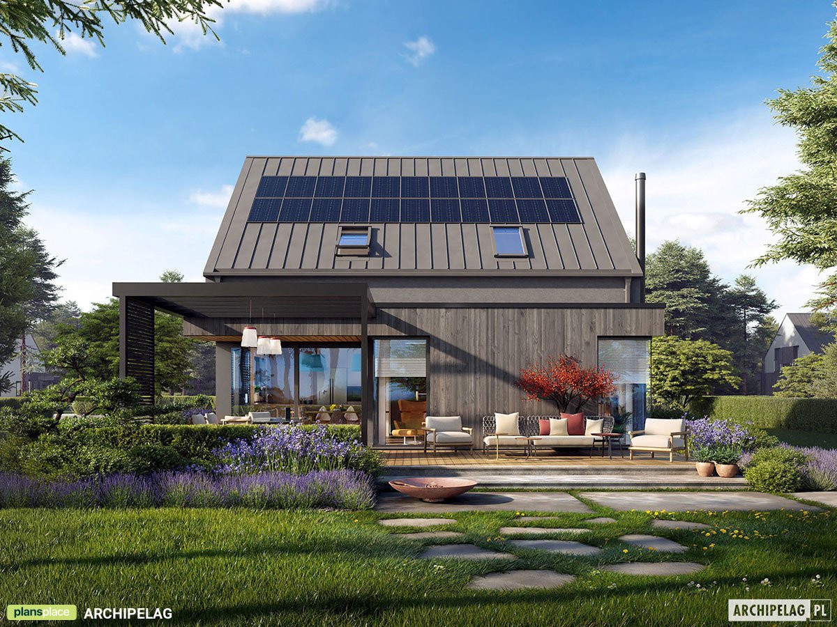 4-Bed, 1600 Sq Ft European Barnhouse Plan with Rear Porch