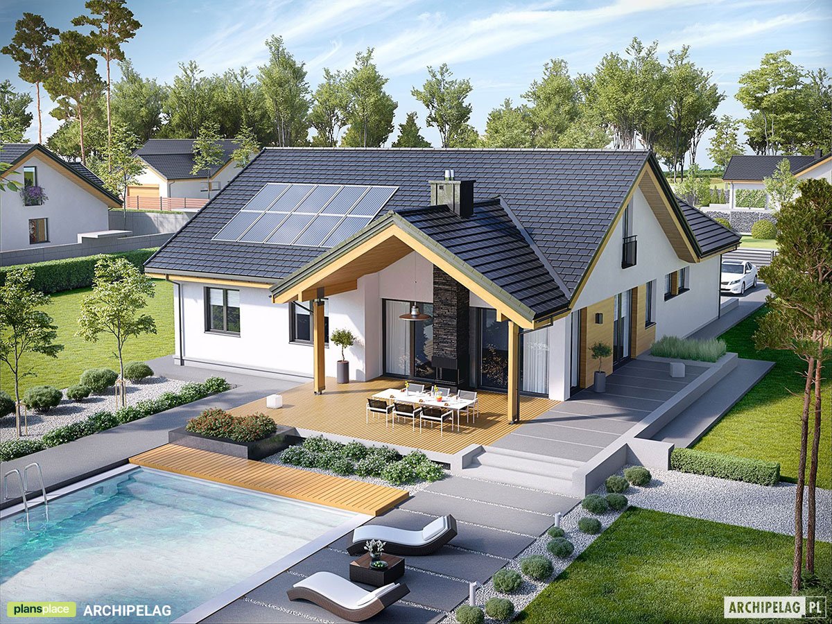 House Plan with Bonus Room and Indoor-Outdoor Fireplace