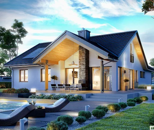 Miniatură 1 – Proiect de casa parter cu mansardă 160 m², 3 Dormitoare — 71193R
