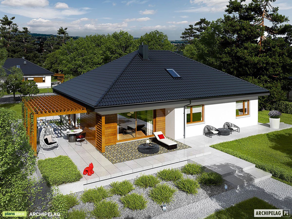 One Level House Plan with 2 Bedrooms and Bonus Room Upstairs