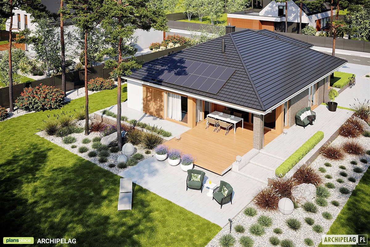 Single Story House Plan with Open Floor Plan and 2-Car Garage