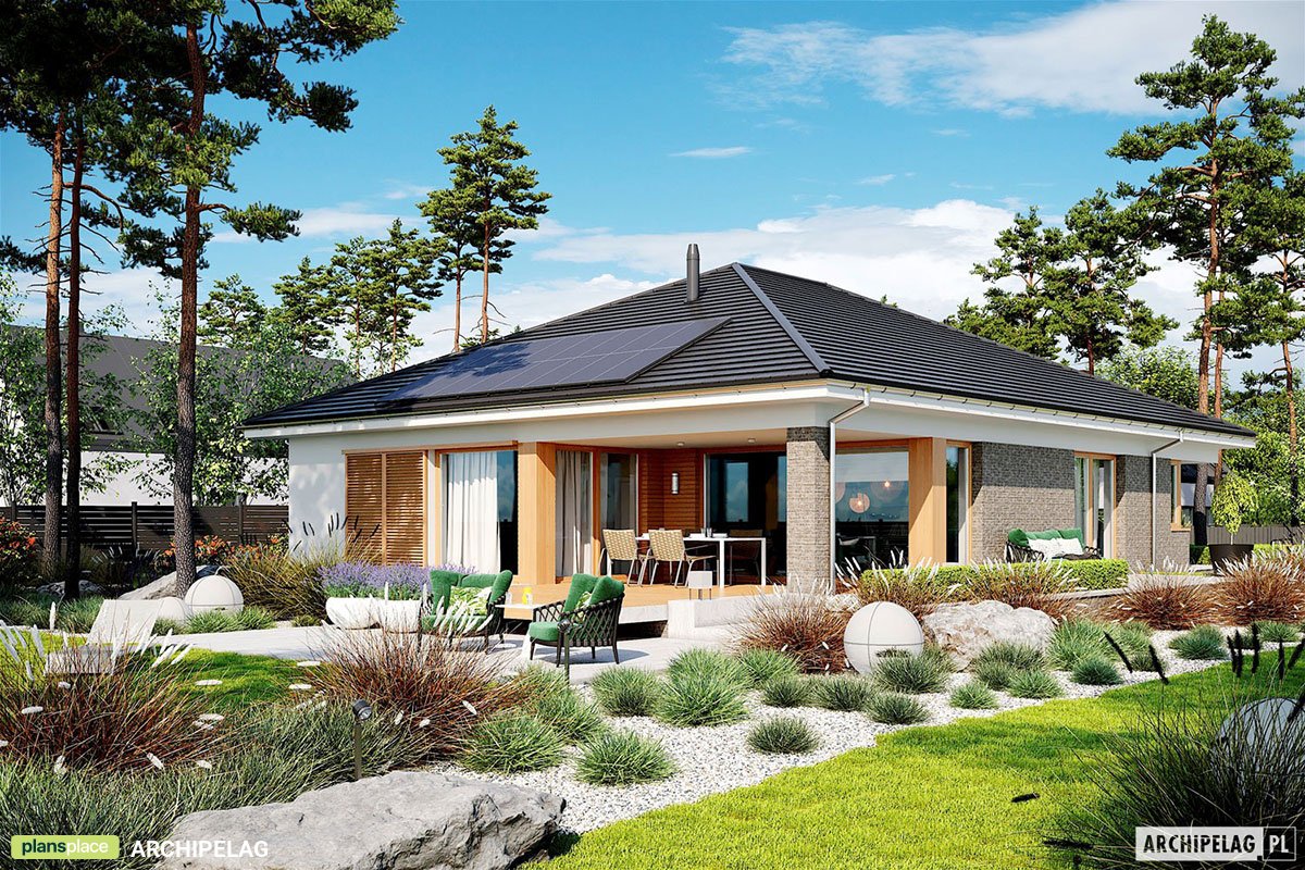 Single Story House Plan with Open Floor Plan and 2-Car Garage