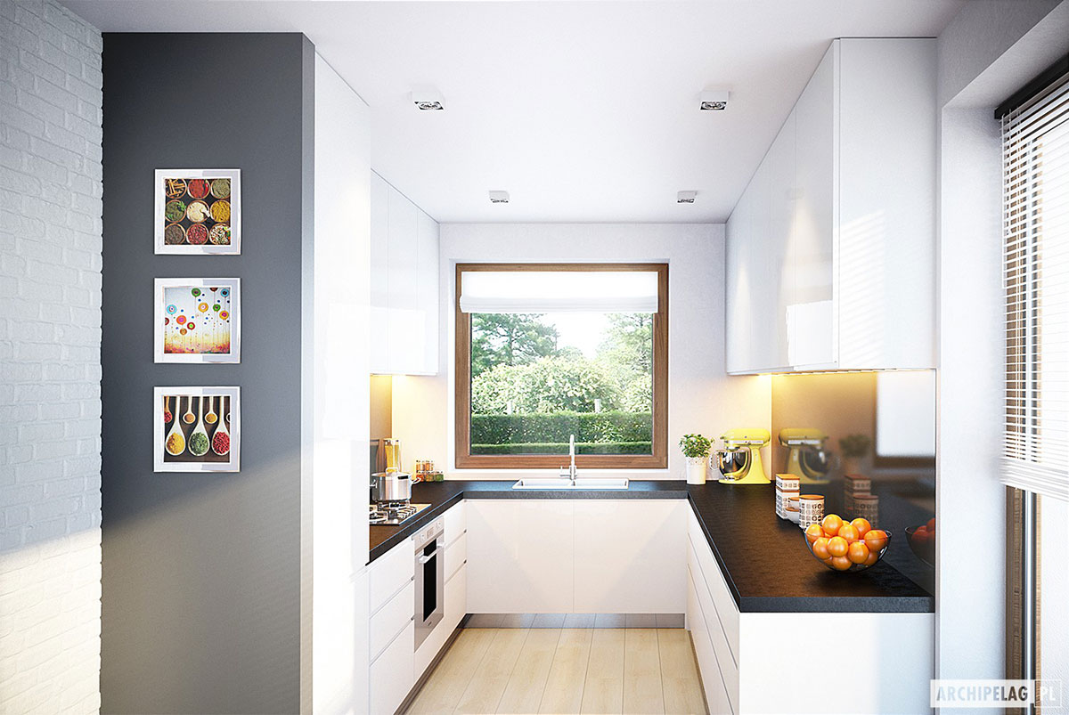 Small European House with Open Floor Plan and 3 Beds