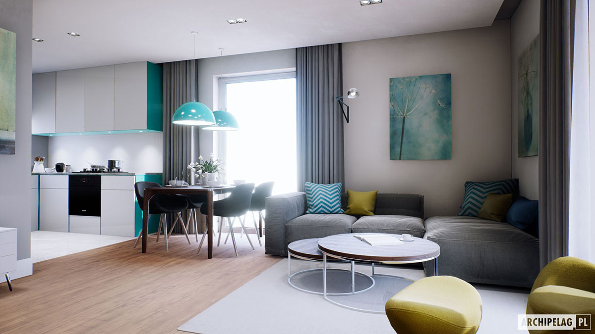 3-Bedroom, 900 Sq Ft European House Plan with 1-Car Garage