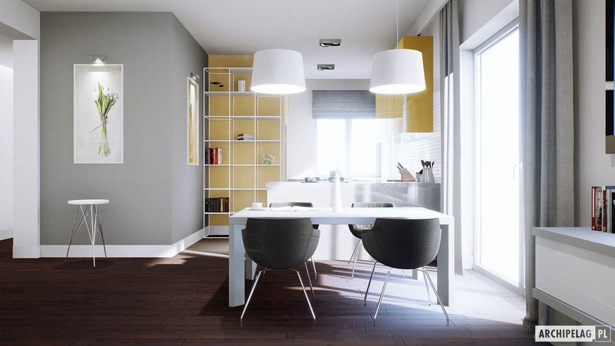 House Plan with 1-Car Garage and Fireplace in Family Room