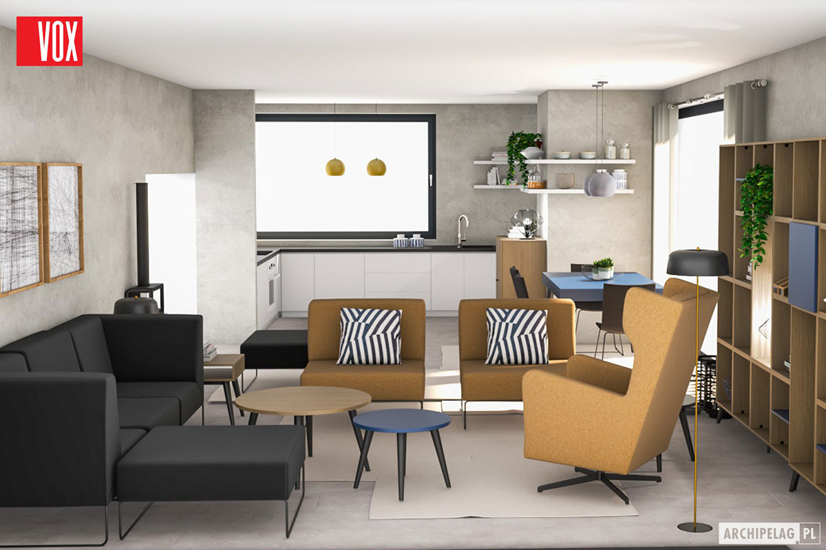Proiect de casa parter 150 m²: 3 Dormitoare, 2 Bai, Bucatarie deschisa, Garaj