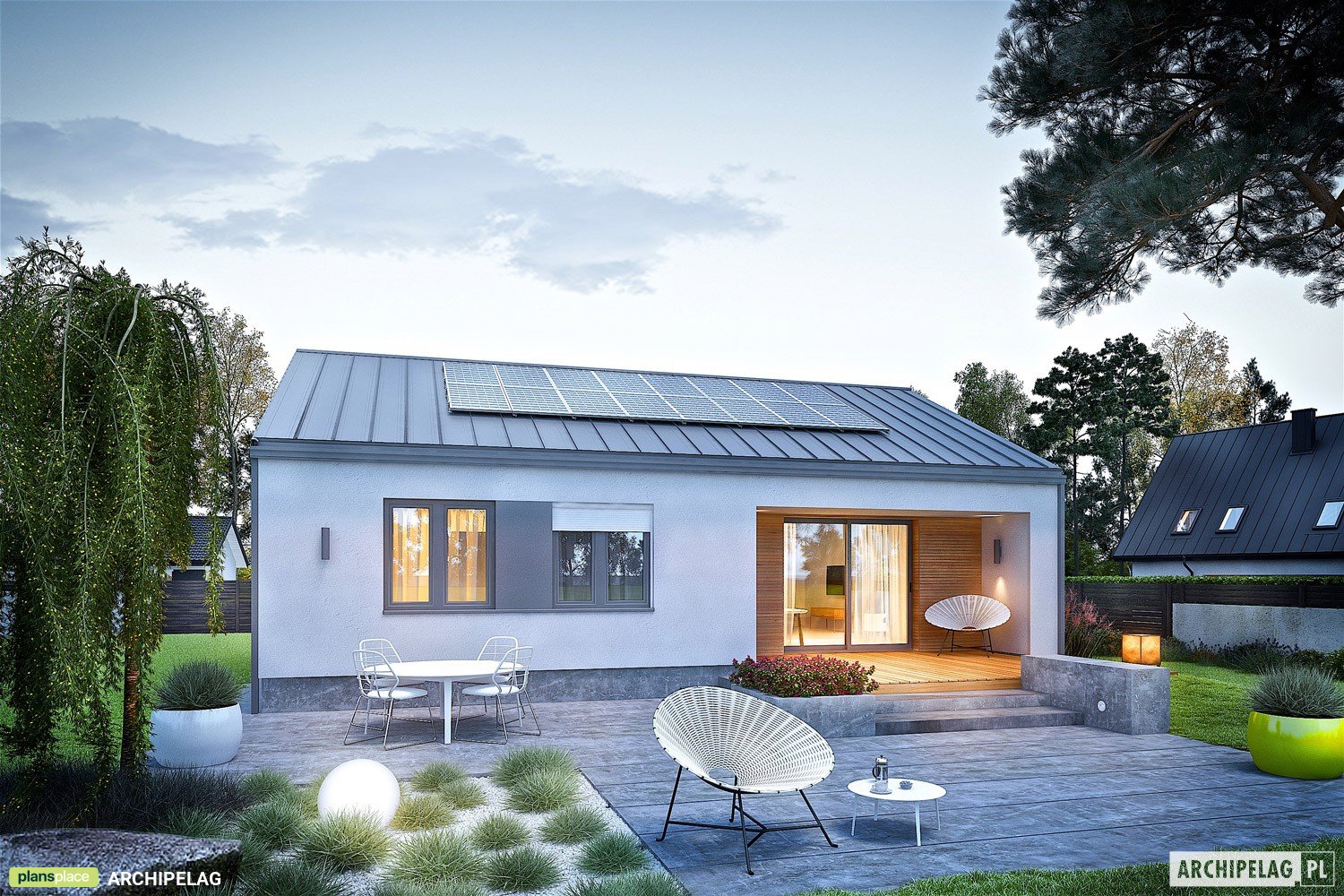 3-Bedroom, 915 Sq Ft Modern House Plan with Walk-in Pantry