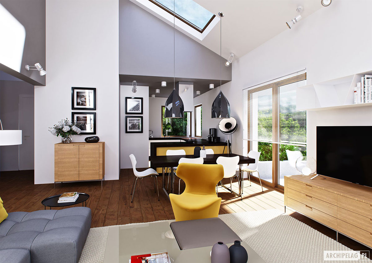 House Plan with 2-Car Garage and Fireplace in Family Room