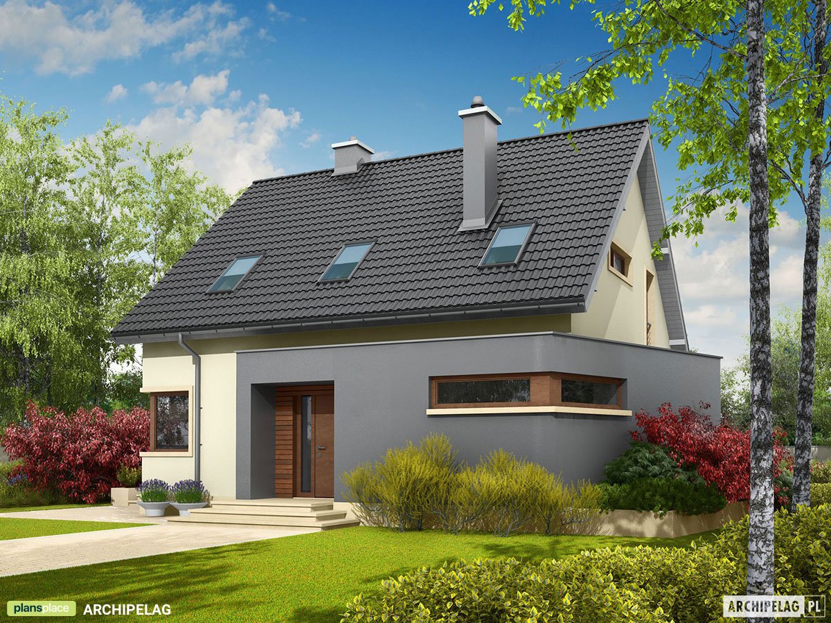 1500 Sq Ft European House Plan with Fireplace and Deck