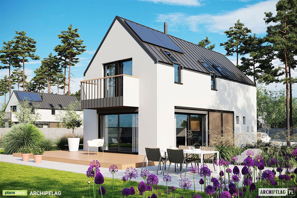 3-Bed, 1200 Sq Ft European Barnhouse Plan with Large Windows