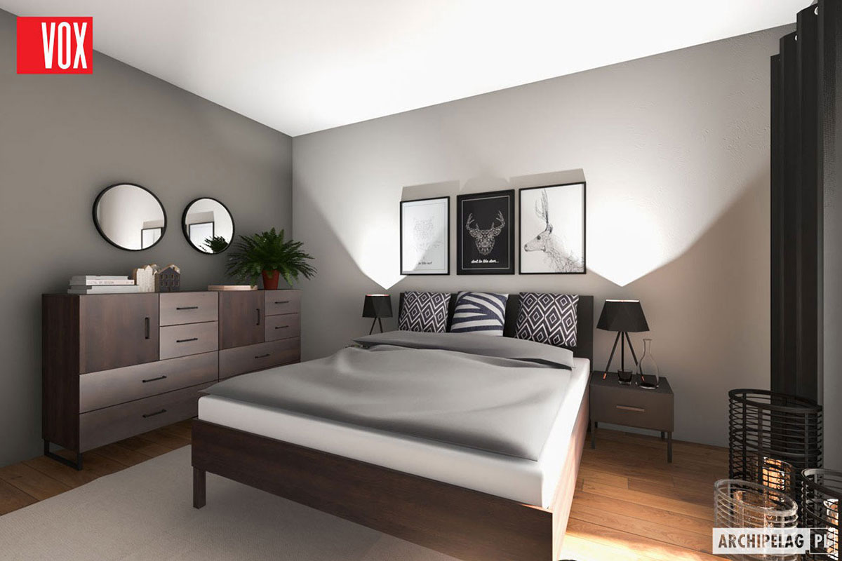 L-Shaped Single Level European House Plan with 2-Car Garage