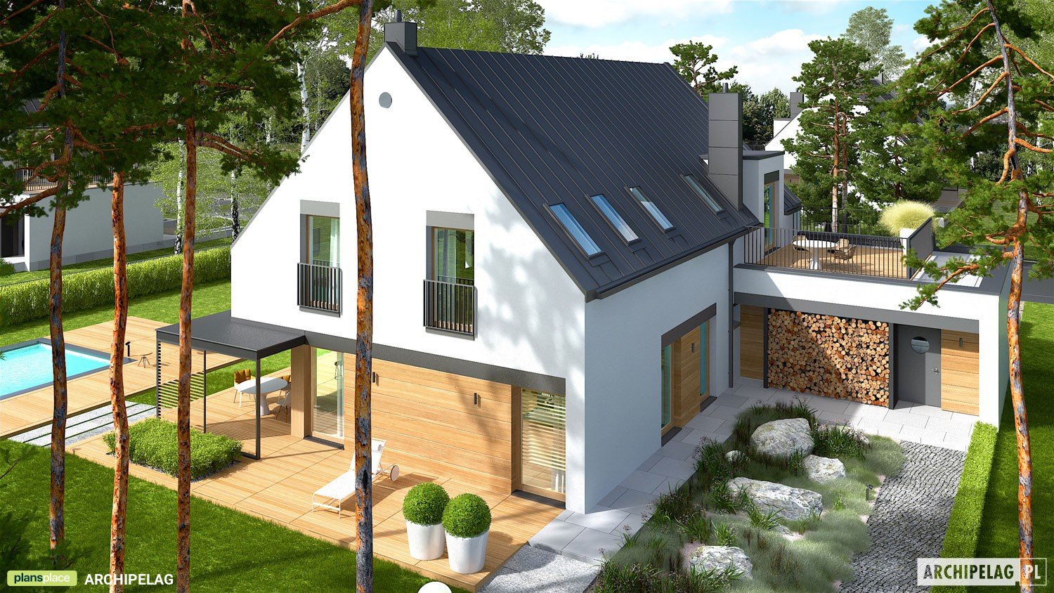 Barn Style House with Open Floor Plan and Sauna Upstairs