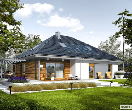 Miniatură 1 – Proiect de casa parter cu mansardă 197 m², 4 Dormitoare — 64369R