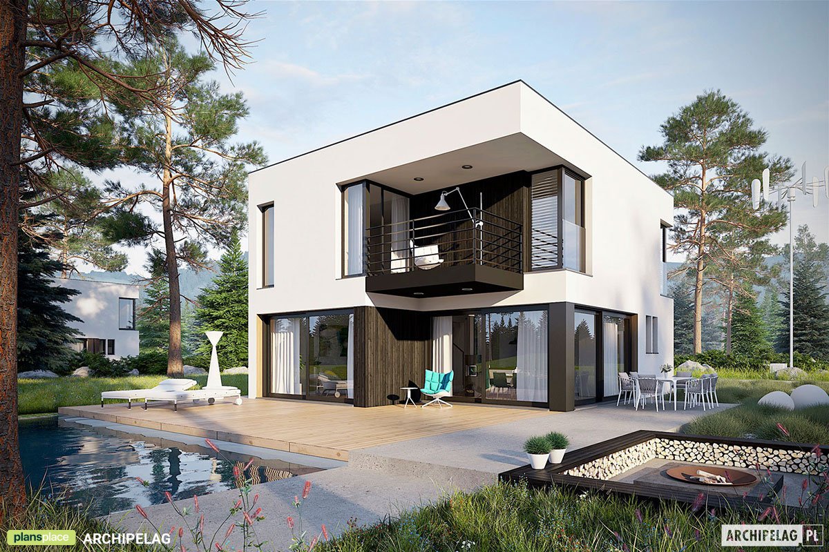 Proiect de casa cu etaj 133 m²: 3 Dormitoare, 3 Bai, Bucatarie deschisa, fara Garaj