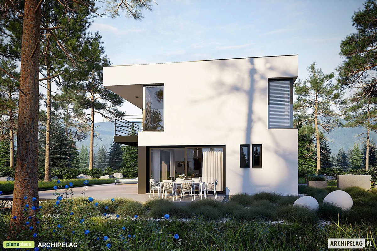 Proiect de casa cu etaj 133 m²: 3 Dormitoare, 3 Bai, Bucatarie deschisa, fara Garaj