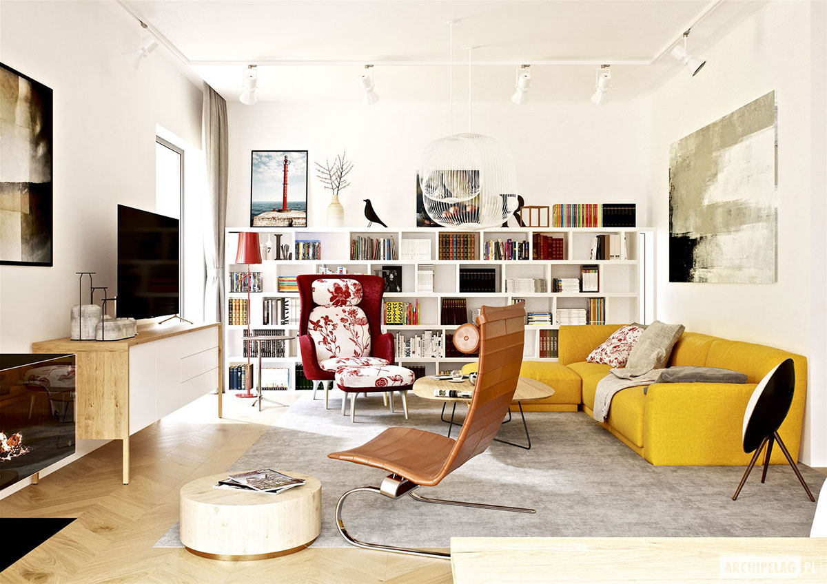 House Plan with Covered Porch and Indoor-Outdoor Fireplace