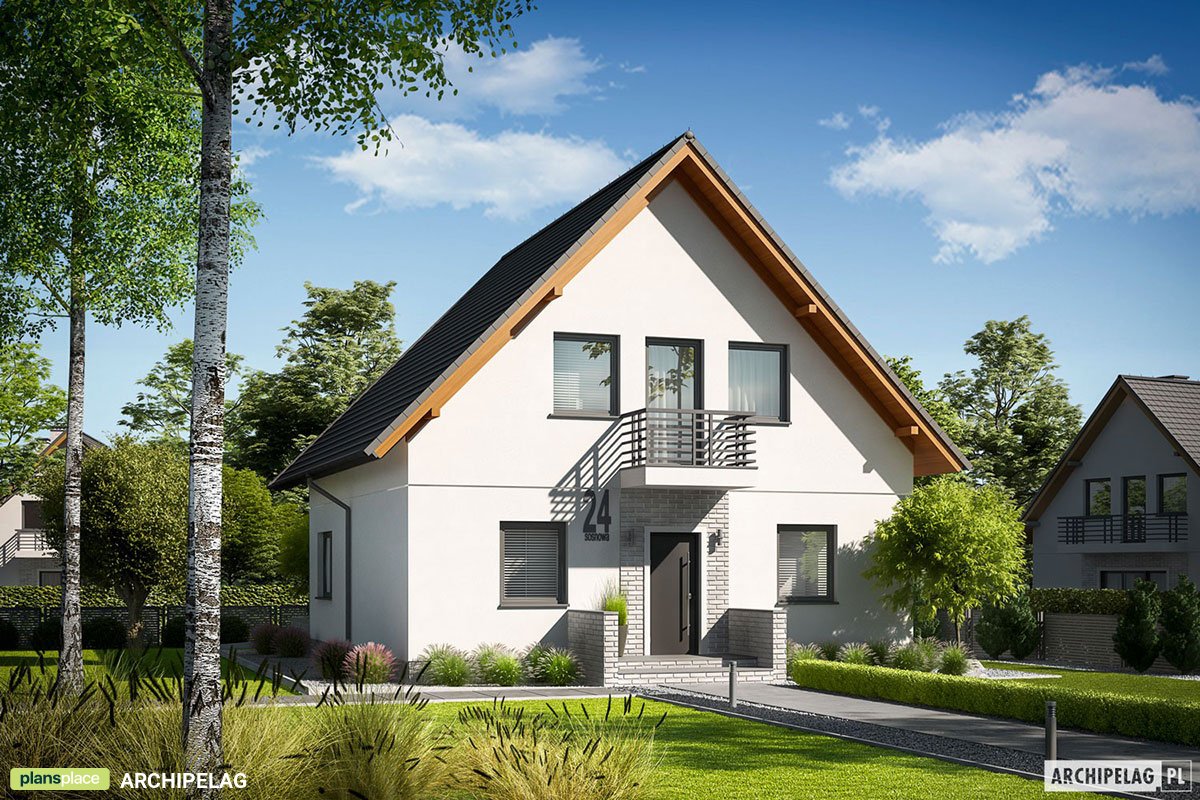 Simple House Plan with 3 Beds Upstairs and Home Office