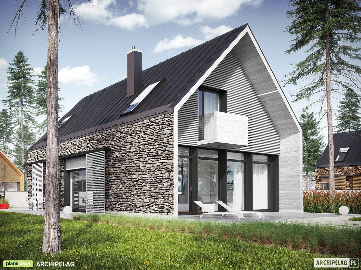 House without Garage with Fireplace in Center of Family Room