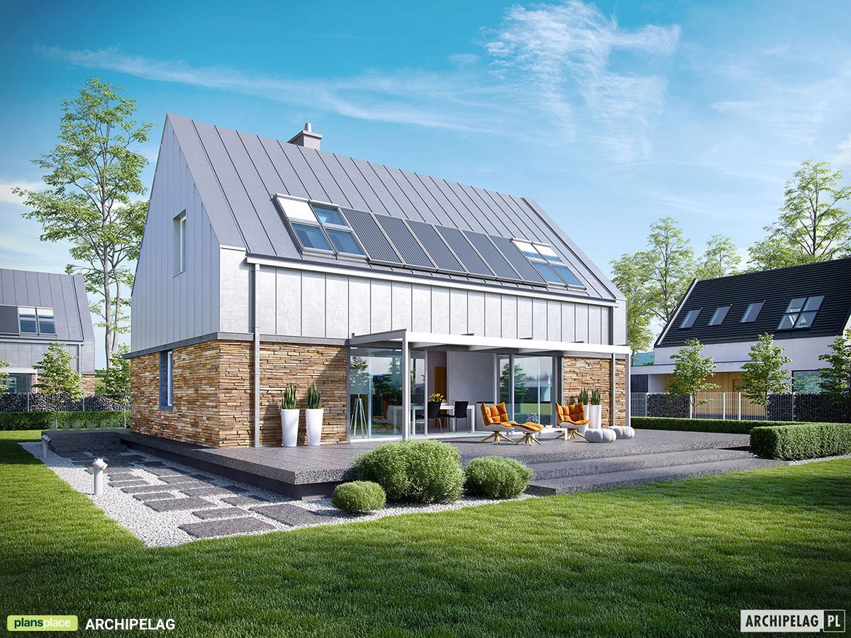 Barn Floor Plan with Gable Roof and 3 Bedrooms Upstairs