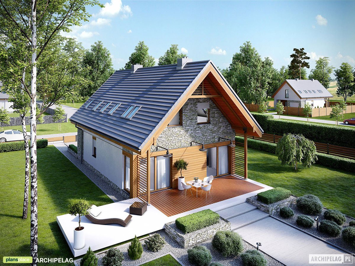 1200 Sq Ft House Plan with 3 Bedrooms Upstairs and Pantry