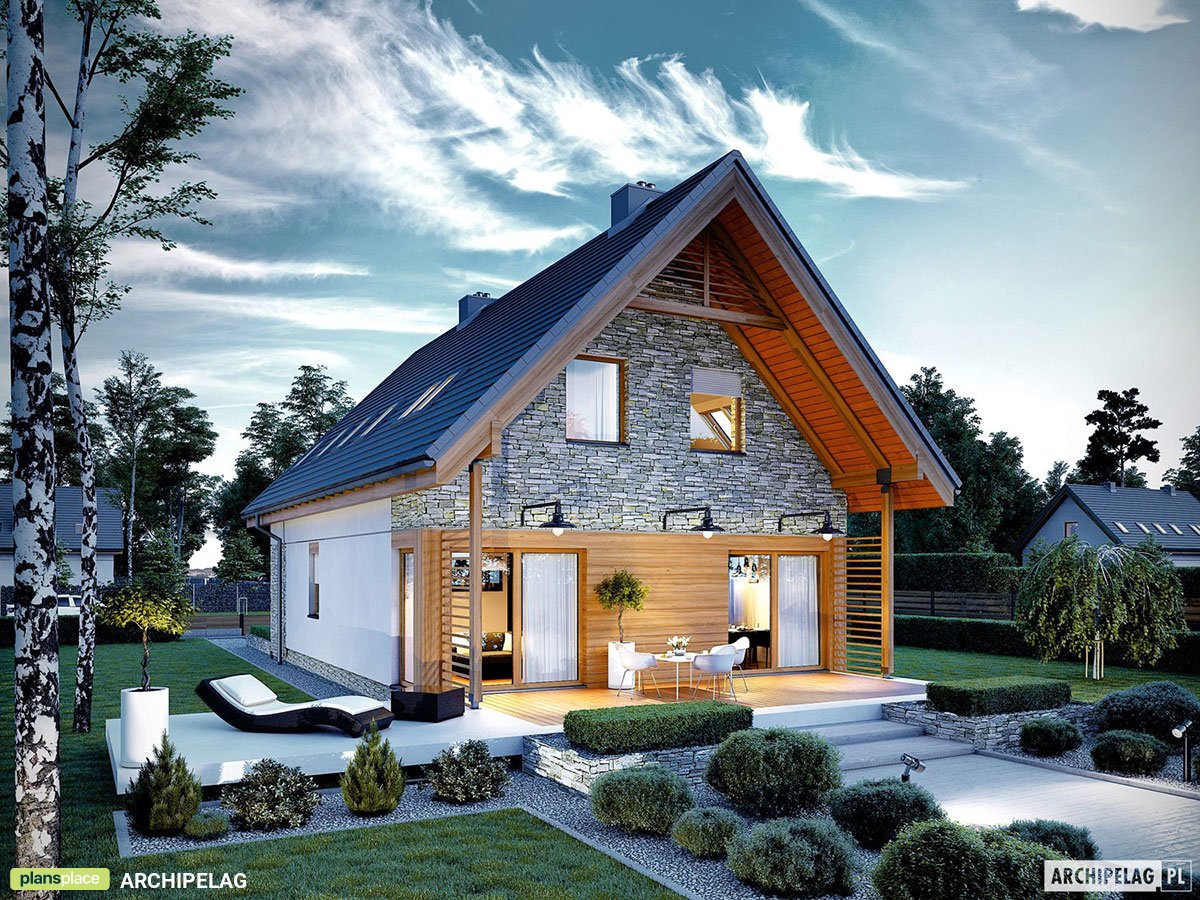 1200 Sq Ft House Plan with 3 Bedrooms Upstairs and Pantry