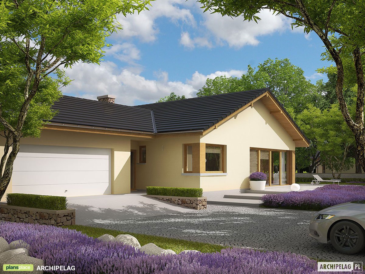 1400 Sq Ft House Plan with 2-Sided Indoor-Outdoor Fireplace