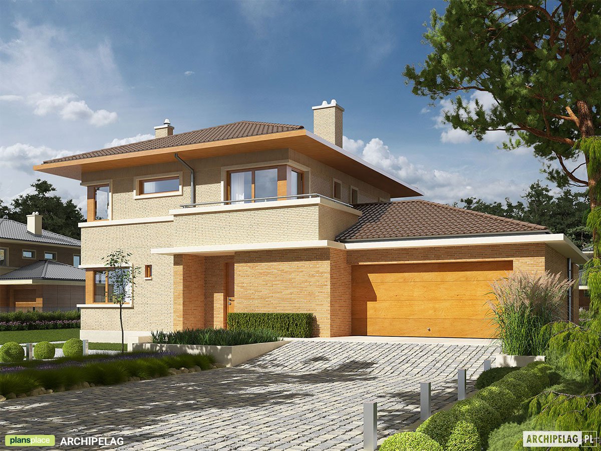 European House with Open Floor Plan and Corner Fireplace