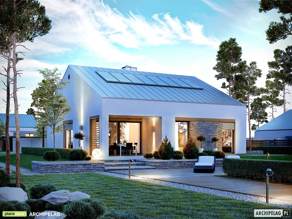 1000 Sq Ft One Story Barn Style House Plan with 2 Bedrooms