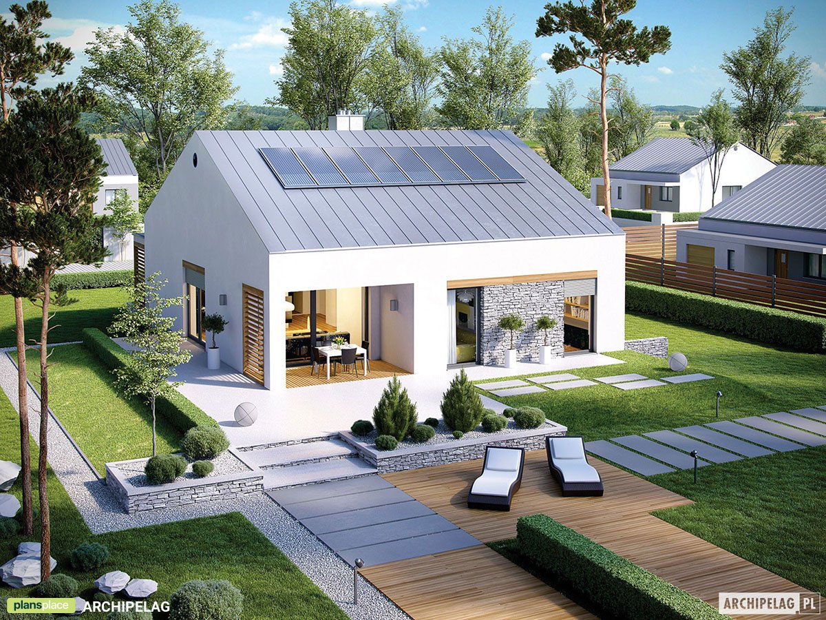 1000 Sq Ft One Story Barn Style House Plan with 2 Bedrooms