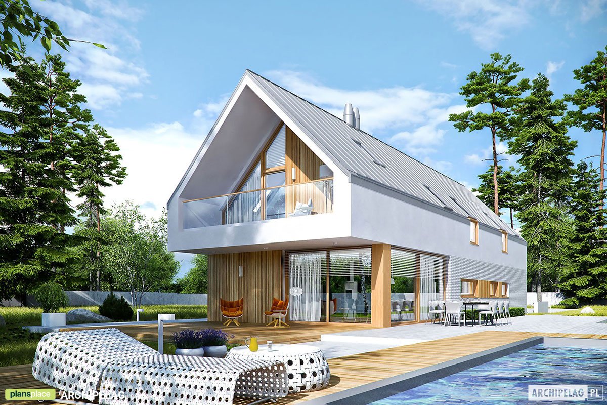 Narrow Lot Barn House Plan with Master Suite Upstairs