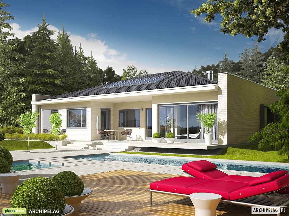 1400 Sq Ft House Plan with Walk-in Pantry and 1-Car Garage