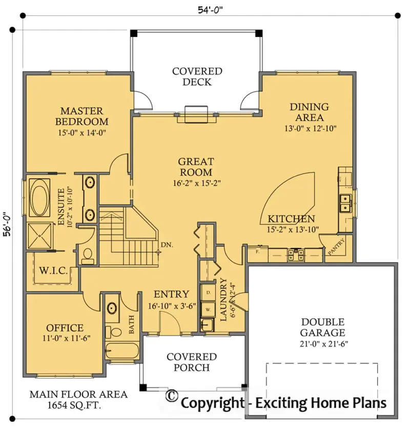 Parter 7 – Proiect de casa parter 348 m², 3 Dormitoare — 41307R