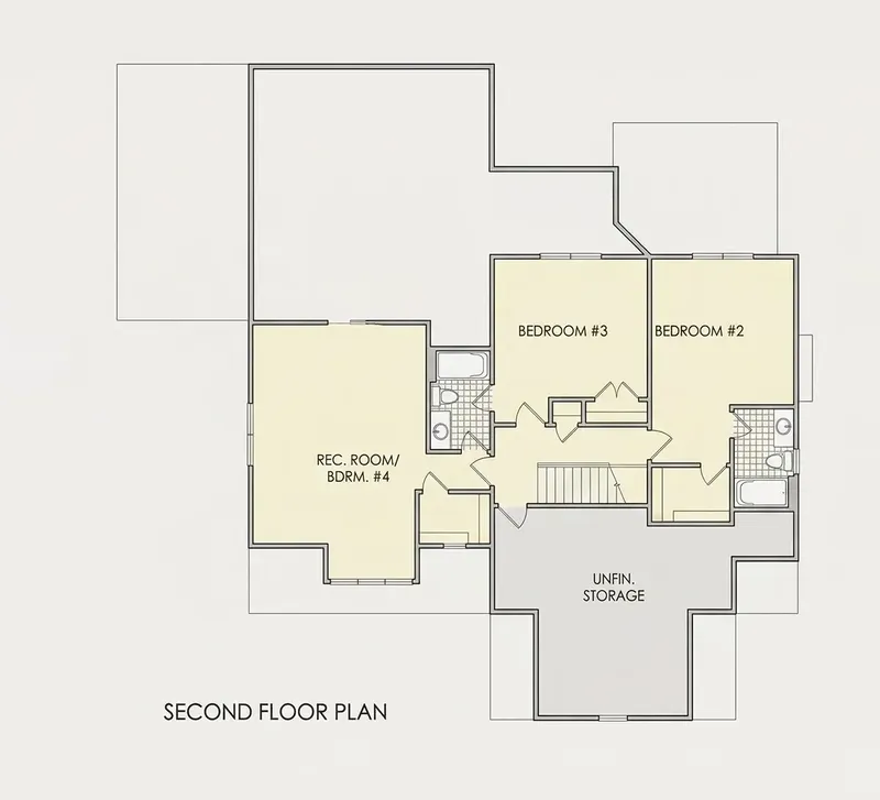 Etaj 1 20 – Proiect de casa parter cu mansardă 267 m², 4 Dormitoare — 27410R