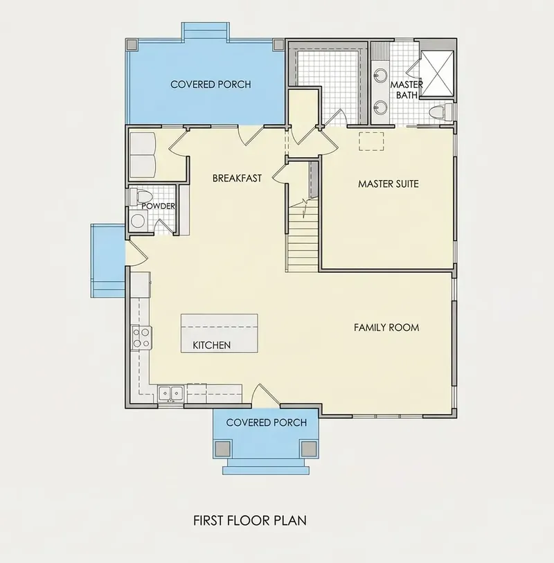 Parter 6 – Proiect de casa parter cu mansardă 162 m², 3 Dormitoare — 92980R