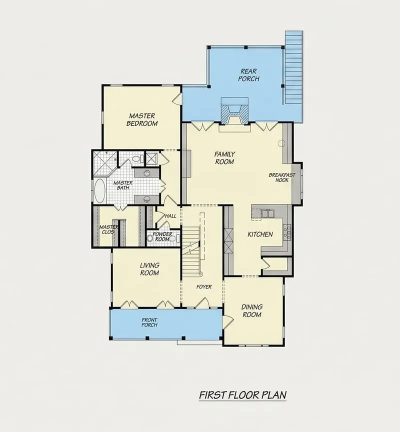 Parter 8 – Proiect de casa parter cu mansardă 295 m², 4 Dormitoare — 70856R