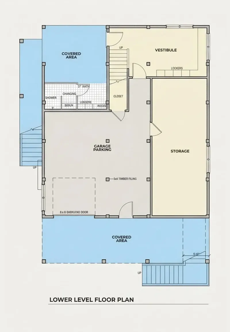Subsol 10 – Proiect de casa cu 2 etaje 121 m², 4 Dormitoare — 94231R