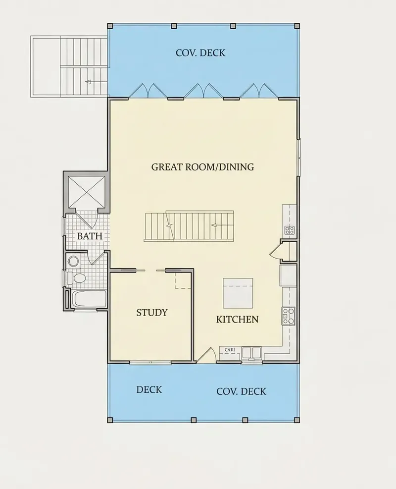 Etaj 1 11 – Proiect de casa cu 2 etaje 483 m², 3 Dormitoare — 15834R
