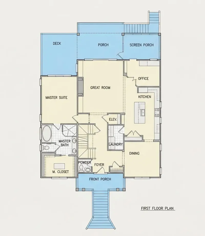 Parter 25 – Proiect de casa cu 2 etaje 306 m², 4 Dormitoare — 47749R